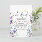 Wilde Bloemenweide Elopement Kaart (Staand voorkant)