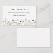 Wilde bloemenweide envelopkaart informatiekaartje (Voorkant / Achterkant)