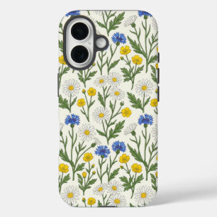Wilde Bloemenweide Harmonie-Madeliefje & Korenbloe iPhone 16 Hoesje