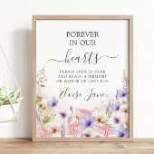 Wilde Bloemenweide Herdenkings- afscheids- en heri Poster