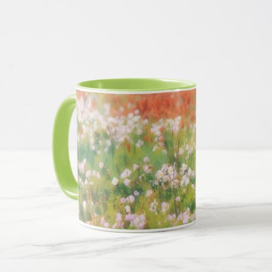 Wilde Bloemenweide Impressionistische Bloemenkunst Mok (Voorkant links)
