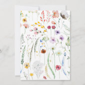 Wilde Bloemenweide Save-the-Datekaart Kaart (Achterkant)