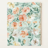 Wilde Bloemenweide Waterverf Blauw Bloempatroon Planner (Achterkant)