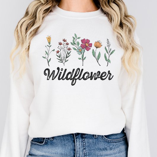 Wilde bloemetjes, sweatshirt voor dames, Floral pr