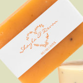 Wilde bloemetjeszalen en -bladeren rubberstempel