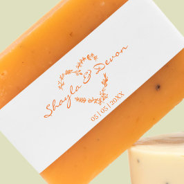 Wilde bloemetjeszalen en -bladeren rubberstempel