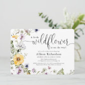 Wilde bloemgevoelige bloemveer baby shower kaart (Staand voorkant)