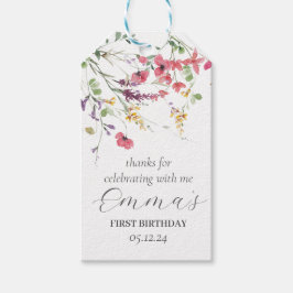 Wilde-bloemgunstlabels, moderne wilde-bloemgunst cadeaulabel