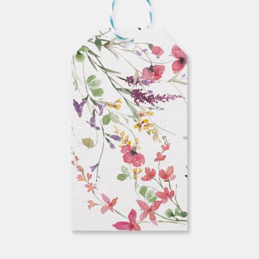 Wilde-bloemgunstlabels, moderne wilde-bloemgunst cadeaulabel (Achterkant)