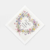 Wilde bloemhart Botanisch 90ste verjaardag Servet (Hoek)