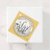 Wilde-bloemhoningetiket met bijen aangestreepte ra bedankjes labels (In situ)