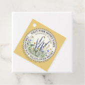 Wilde-bloemhoningetiket met bijen aangestreepte ra bedankjes labels (In situ)