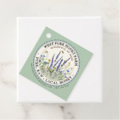 Wilde-bloemhoningetiket met bijen aangestreepte ra bedankjes labels (In situ)