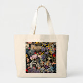 Wilde bloemkollage grote tote bag (Voorkant)