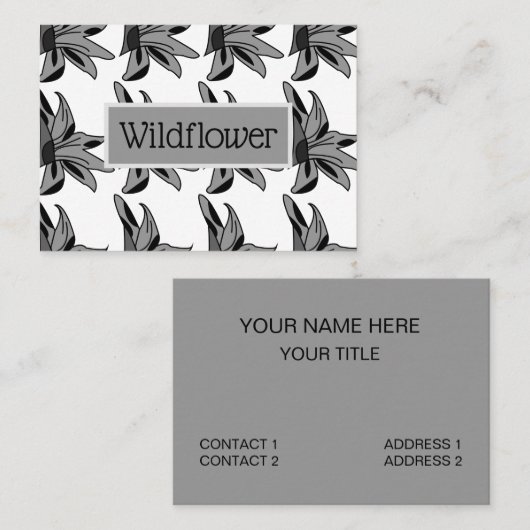 Wilde bloemkunst visitekaartje (Voorkant / Achterkant)