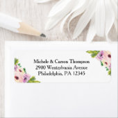 Wilde bloemlabels etiket (Insitu)