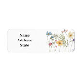 Wilde bloemlabels etiket (Voorkant)