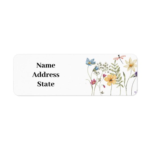 Wilde bloemlabels etiket (Voorkant)