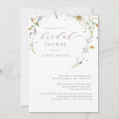 Wilde bloemlavendel Eenvoudig Vrijgezellenfeest va Kaart (Voorkant)