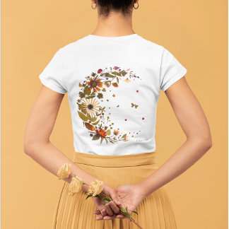 Wilde Bloemmaan l Originele Geperste Bloemkunst T-shirt