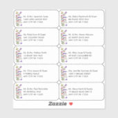 Wilde bloemnaam Weddenschap Adresetiketten Sticker (Vel)