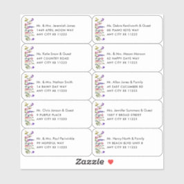 Wilde bloemnaam Weddenschap Adresetiketten Sticker