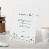 Wilde bloempalk reclamebord met voetstuk (Insitu)