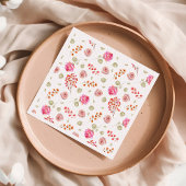 Wilde bloempatroon Baby shower Servet