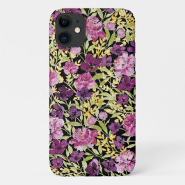 Wilde bloemperen paarse papaver iPhone case