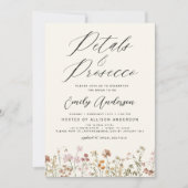 Wilde bloempitten en Vrijgezellenfeest van Prosecc Kaart (Voorkant)