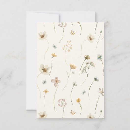 Wilde bloempitten en Vrijgezellenfeest van Prosecc Kaart (Achterkant)