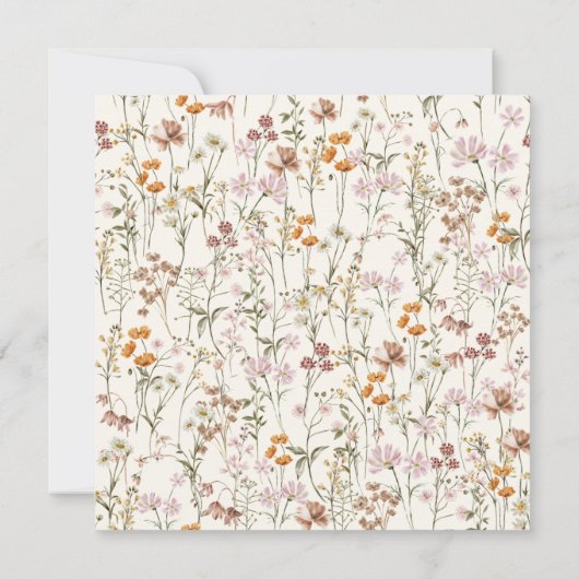 Wilde bloempitten en Vrijgezellenfeest van Prosecc Kaart (Achterkant)