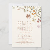 Wilde bloempitten en Vrijgezellenfeest van Prosecc Kaart (Voorkant)