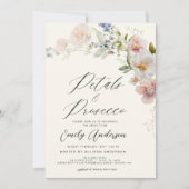 Wilde bloempitten en Vrijgezellenfeest van Prosecc Kaart (Voorkant)