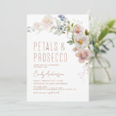 Wilde bloempitten en Vrijgezellenfeest van Prosecc Kaart (Staand voorkant)