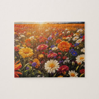 Wilde bloempitten legpuzzel