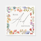 Wilde bloemscript servet (Voorkant)