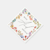 Wilde bloemscript servet (Hoek)