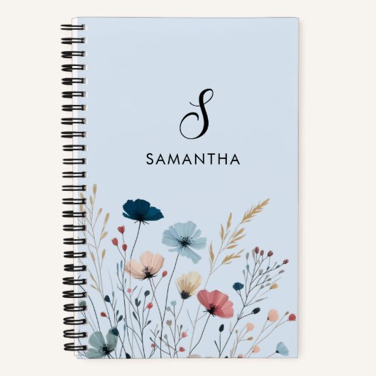 wilde-bloemspiraal notitieboek (Voorkant)