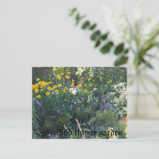 Wilde bloemtuin briefkaart (Staand voorkant)