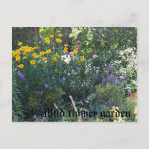 Wilde bloemtuin briefkaart