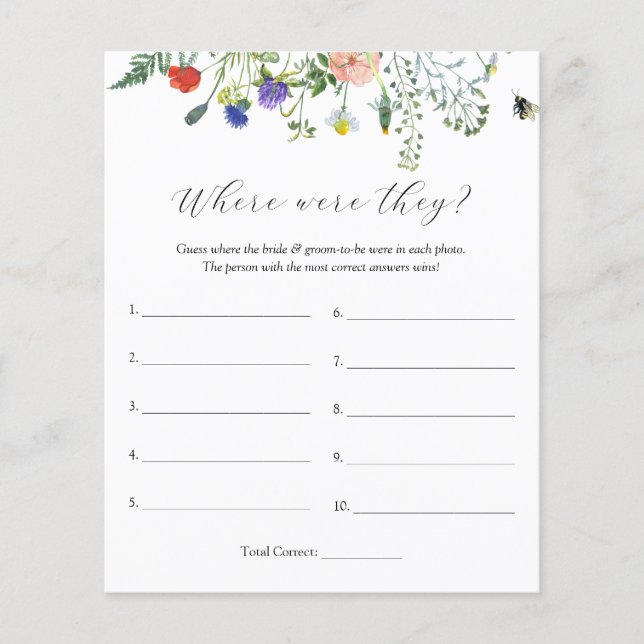 Wilde bloemvelden en bijen waar ze werden gespeeld (Voorkant)