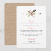 Wilde bloemveren en menu Pijl (Voorkant / Achterkant)