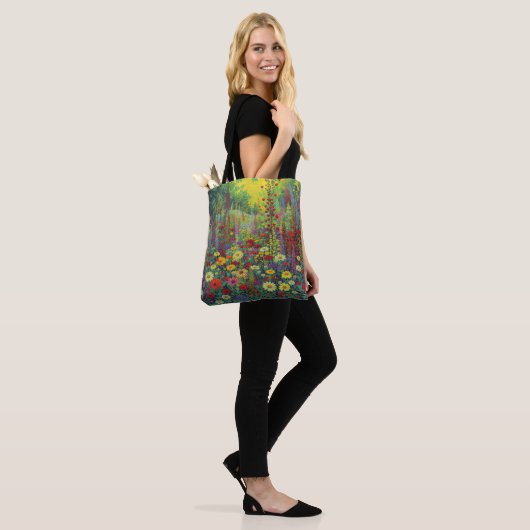 wilde-bloemweide-Canvas tas (Op model)
