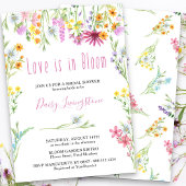 Wilde bloemweide Love is in Bloom Vrijgezellenfees Kaart