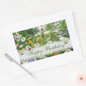 WILDE BLOEMWEIDE ~ rechthoek Sticker (Envelop)