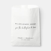 Wilde bloemzaad | Butterflies en bijenbruiloft Bedankzakje (Voorkant)