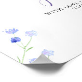 Wilde bloemzaad Kijk hoe ik Baby shower kweek Poster (Hoek)