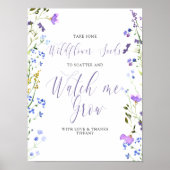 Wilde bloemzaad Kijk hoe ik Baby shower kweek Poster (Voorkant)