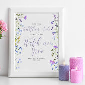 Wilde bloemzaad Kijk hoe ik Baby shower kweek Poster